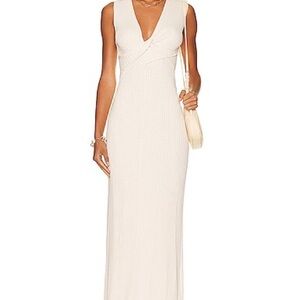 SIR the Label Enes Twist Dress (Size 1, Cream)